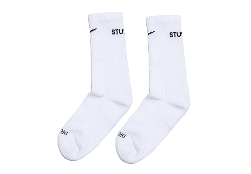 Nike x Stussy Everyday Plus Cush Crew Socks White