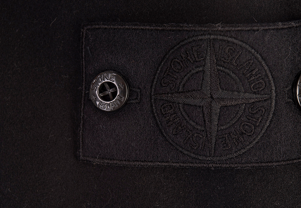Stone Island Flannel Ghost Overshirt Black