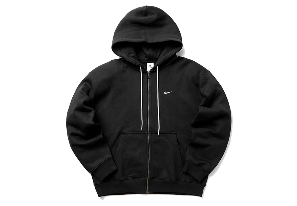 Nike Solo Swoosh Full-Zip Hoodie Black