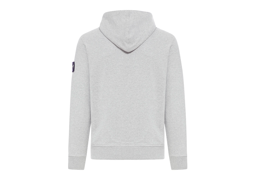 Stone Island Organic Cotton Hoodie With Hood Gray