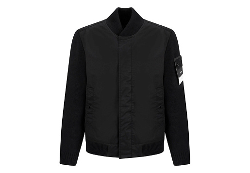 Stone Island Ghost Bomber Jacket In High-Performance Black