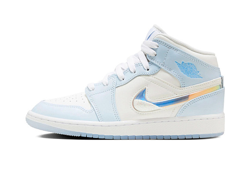 Air Jordan 1 Mid Glitter Swoosh (GS)