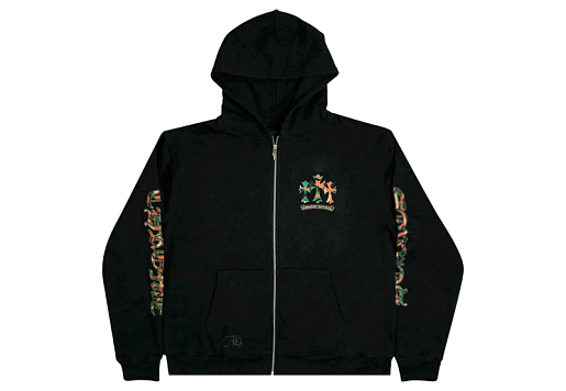 Chrome Hearts Horse Zip Hoodie Black Camo