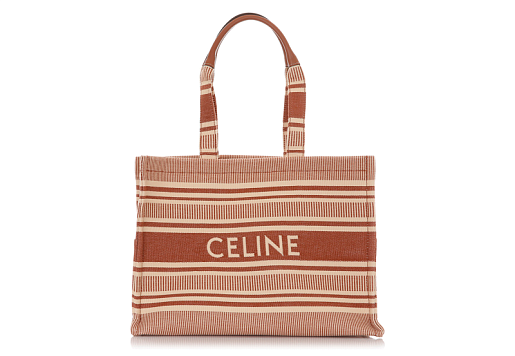 CELINE Cabas Thais Striped Tote