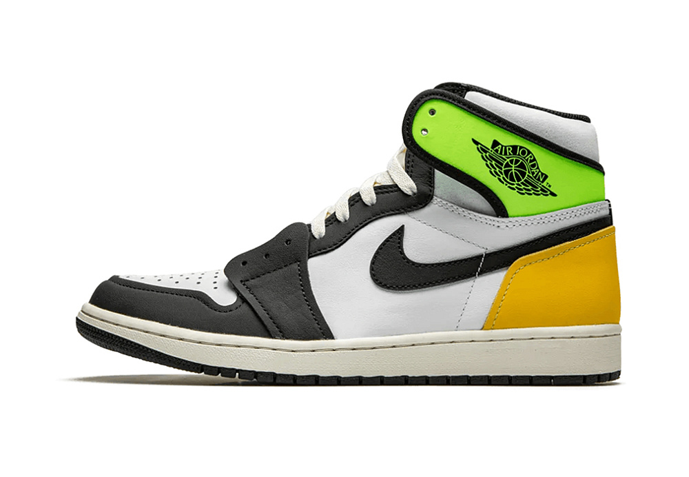 Nike Air Jordan 1 Retro High White Black Volt University Gold