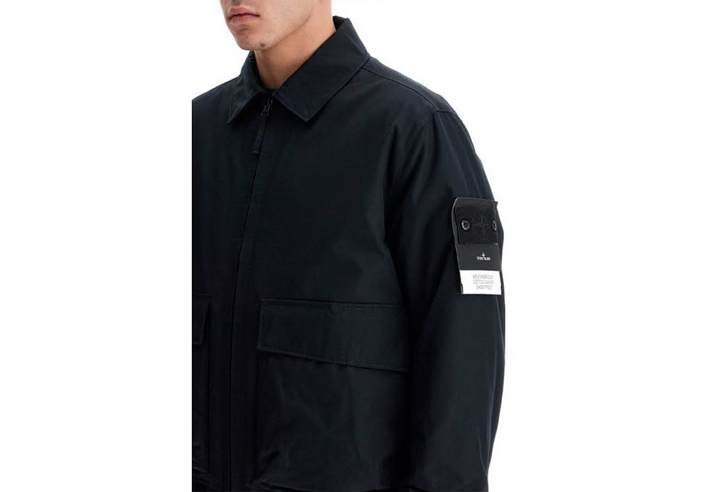 Stone Island Ghost Bomber Jacket In Durable Black