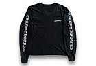 Chrome Hearts Scroll Long Sleeve T-Shirt Black White