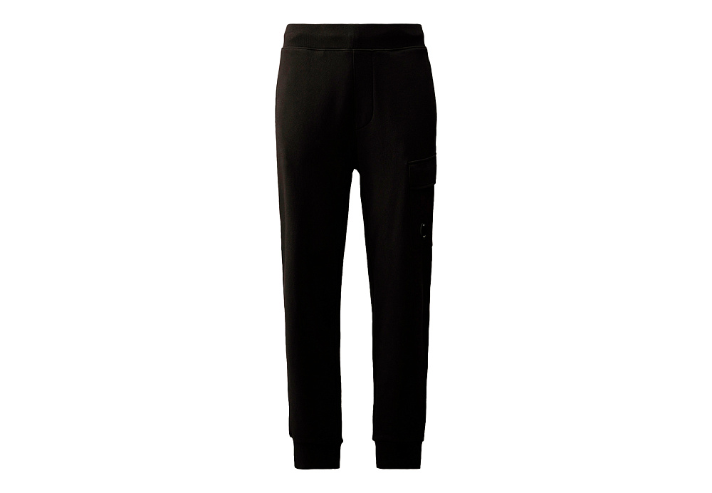 C.P. COMPANY Cargo Sweatpants In Fleece Fabric Black