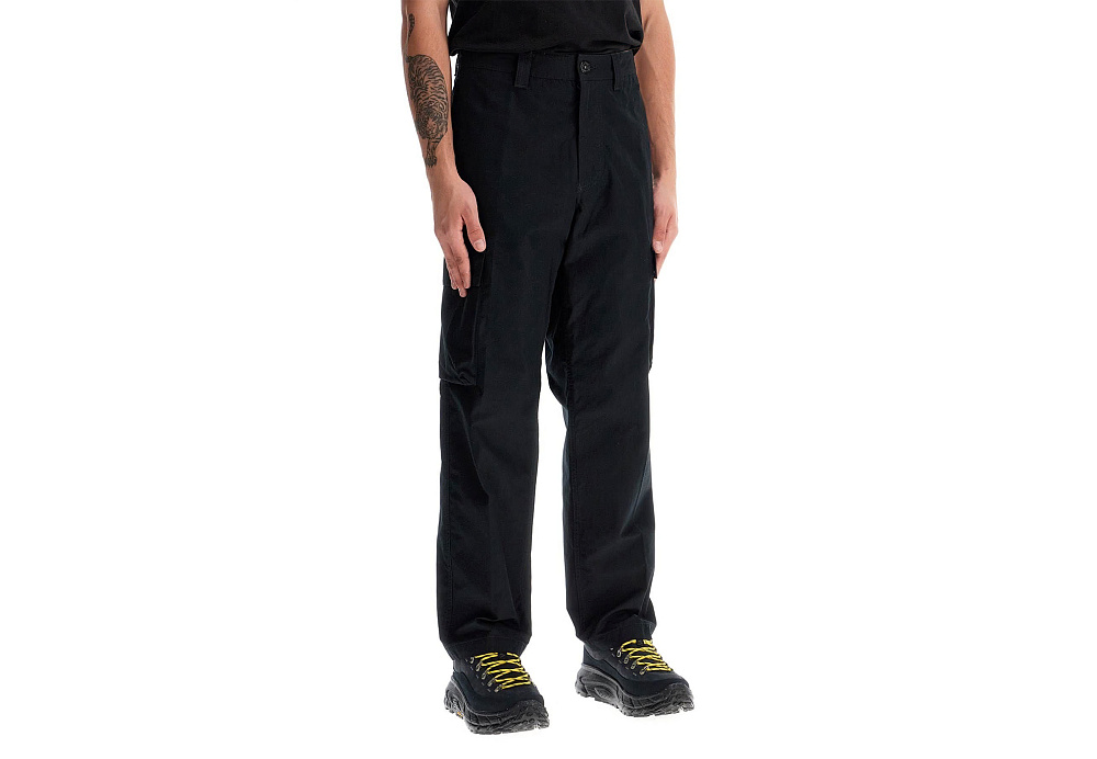Stone Island Cotton Ghost Cargo Pants For Men Black