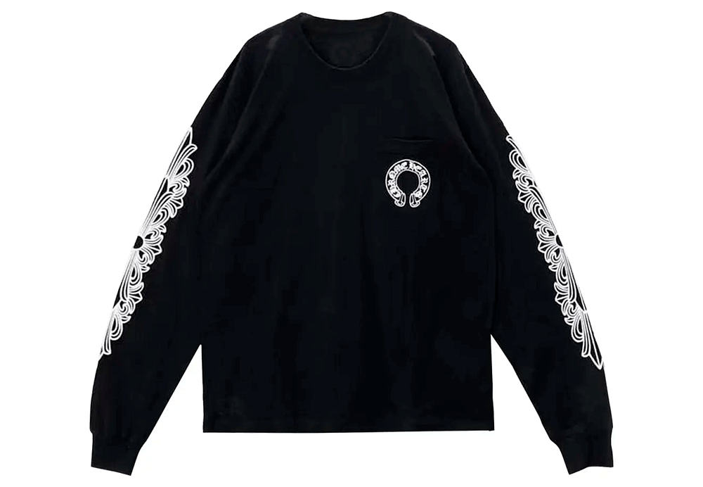 Chrome Hearts Floral Horseshoe L/S T-Shirt White