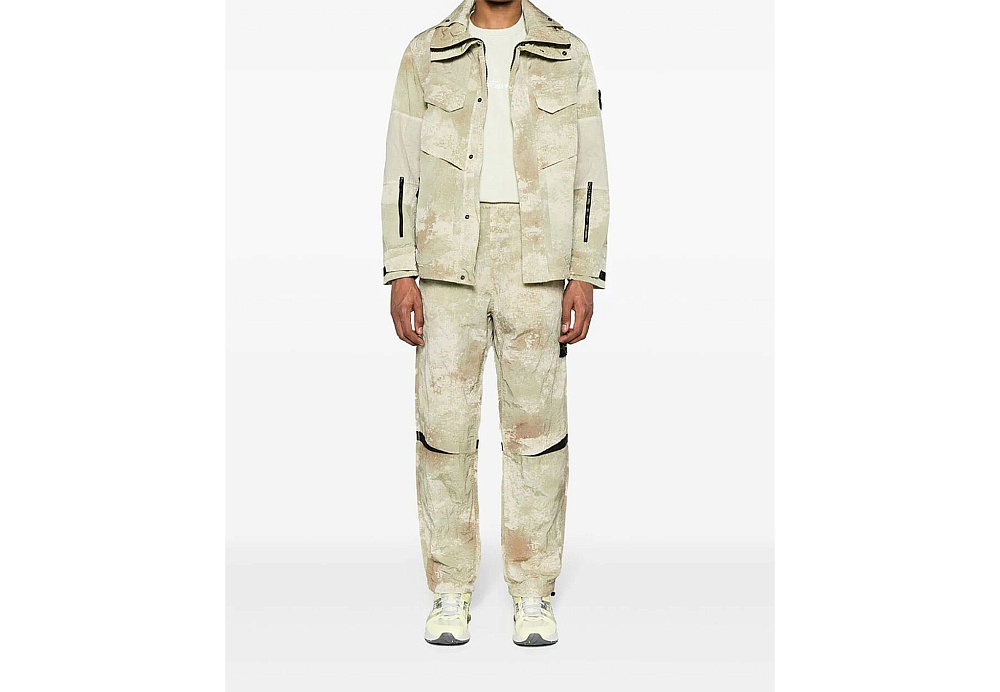 Stone Island Econyl Printed Dissolving Grid Camo Pants