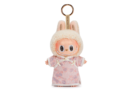 Pop Mart The Monsters Labubu Tasty Macarons Pink Sakura Vinyl Plush Pendant
