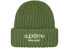Supreme Classic Logo Chunky Ribbed Beanie Olive
