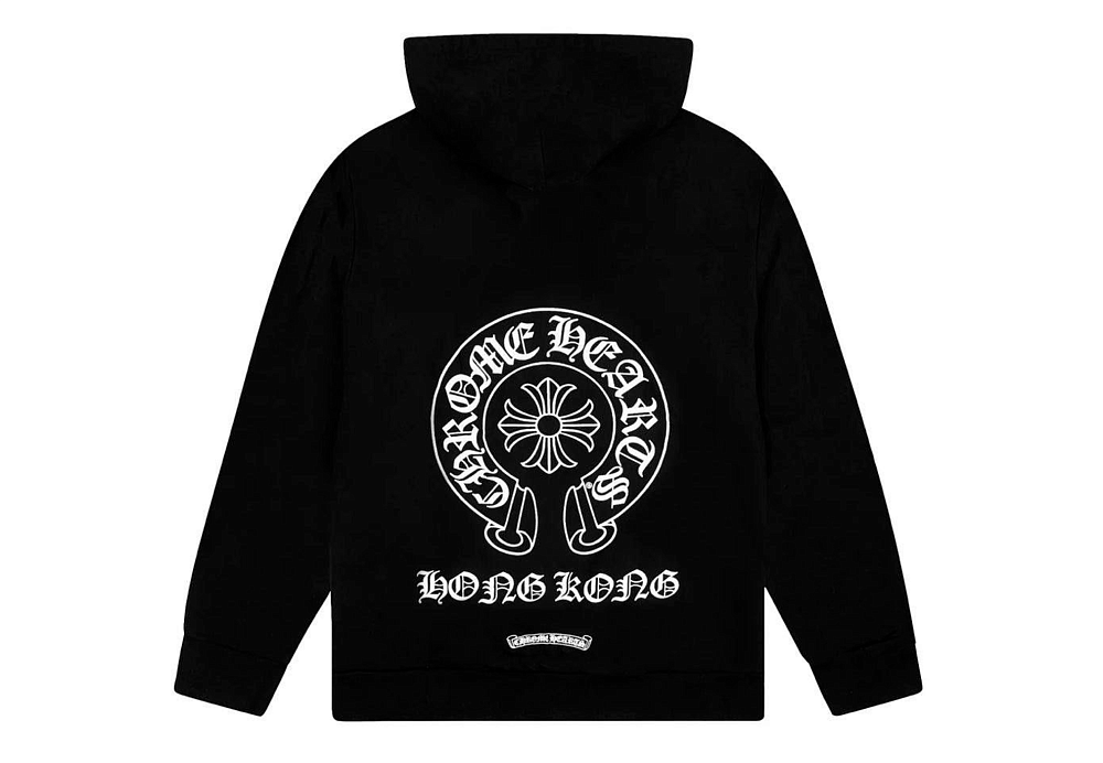 Chrome Hearts Hong Kong Exclusive Scroll Label Hoodie Black