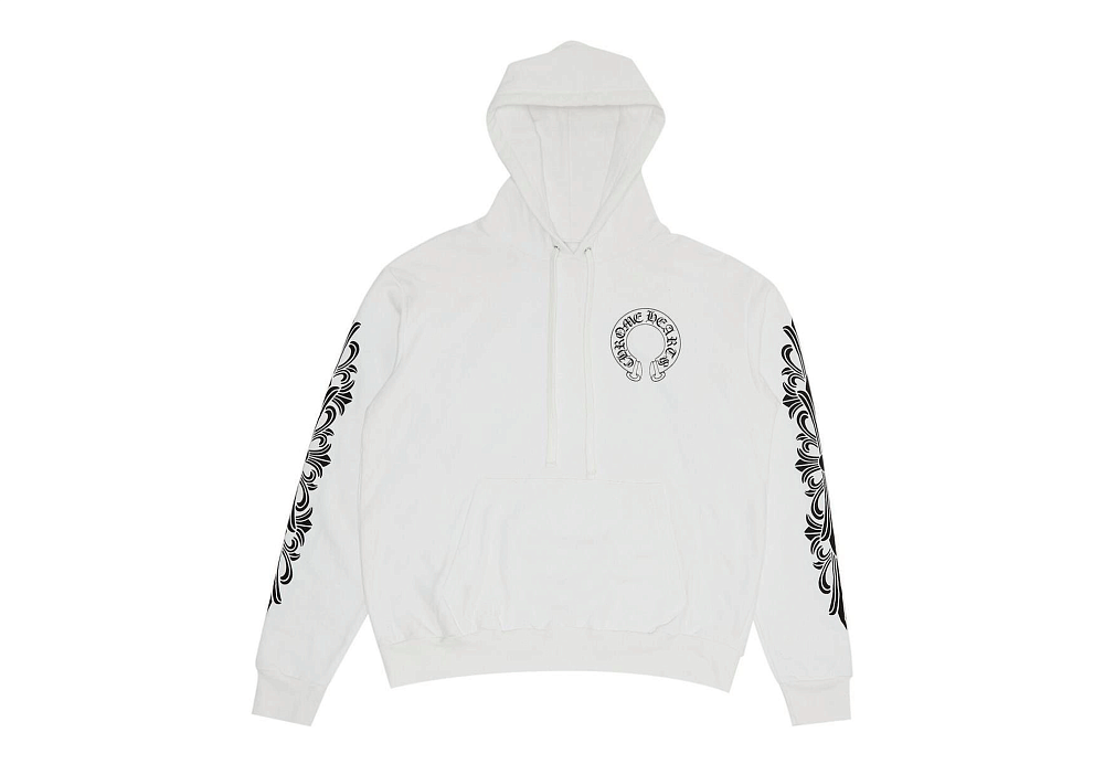 Chrome Hearts Floral Horseshoe Hoodie White