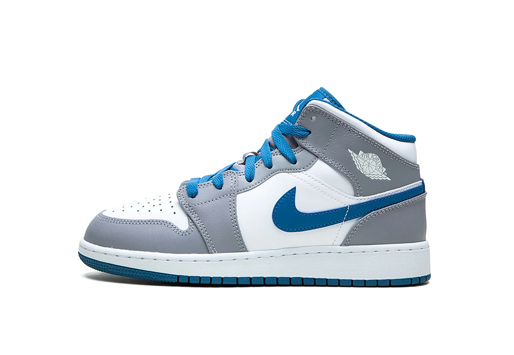 Nike Air Jordan 1 Mid True Blue Cement (GS)