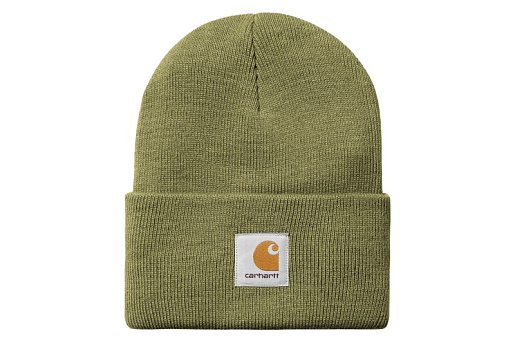 Carhartt WIP Beanie Hat With Logo Patch Green