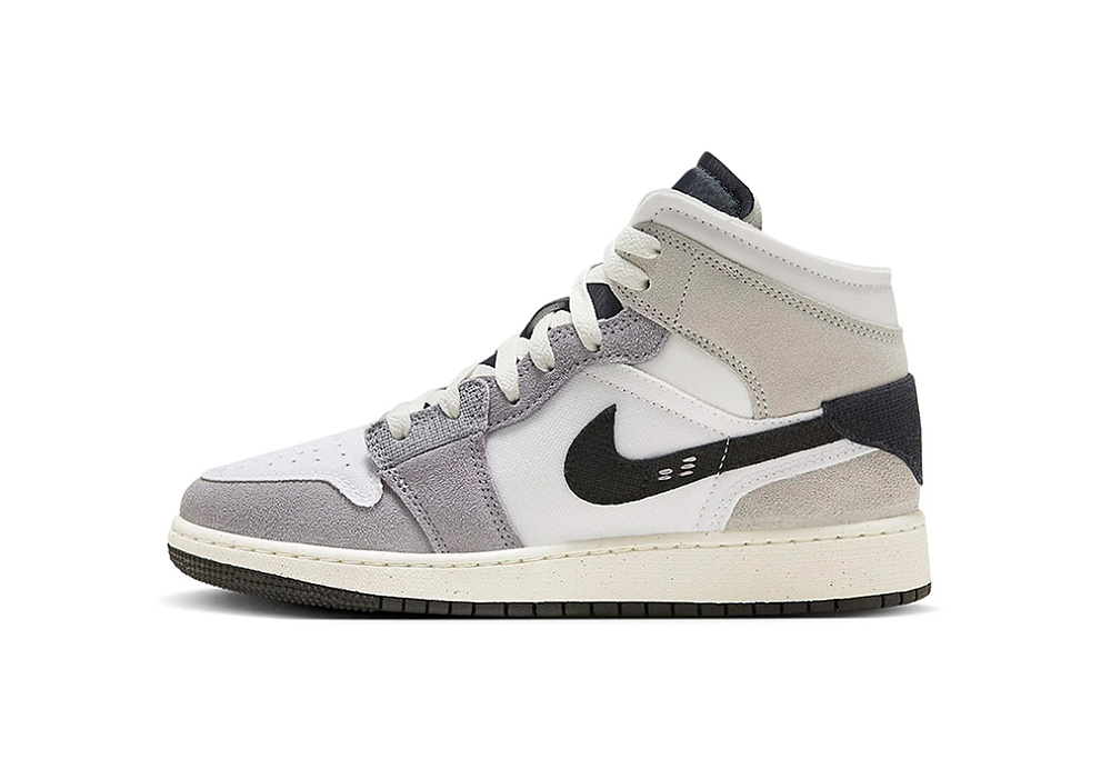 Nike Air Jordan 1 Mid SE Craft Inside Out Cement Grey (GS)