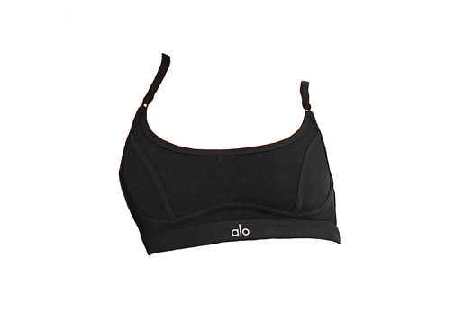 Alo Yoga Mesh Dream Glow Bra Black