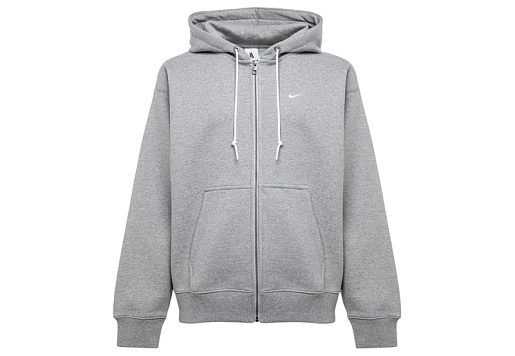 Nike Solo Swoosh Full-Zip Hoodie Grey