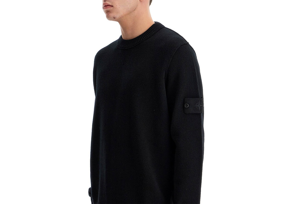Stone Island Rws Ghost Wool Crewneck Pullover Black