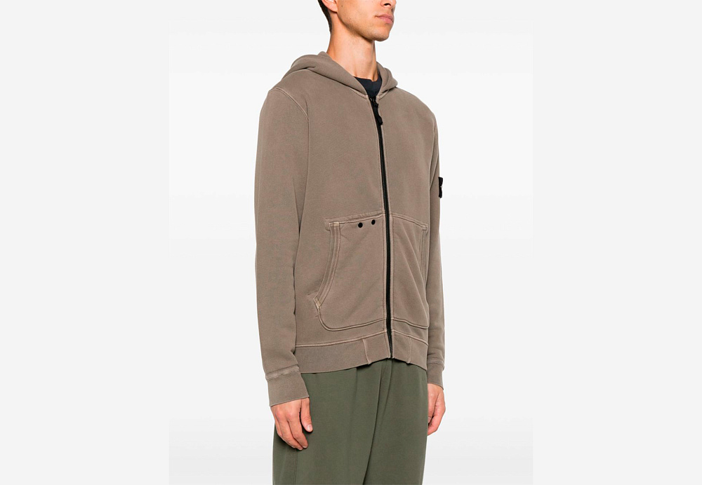 Stone Island Organic Cotton Hoodie With B