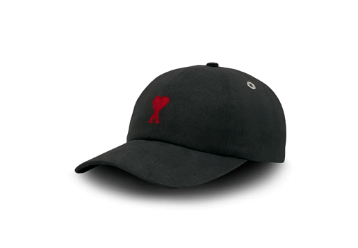 AMI PARIS Ami De Coeur Embroidery Cap Black