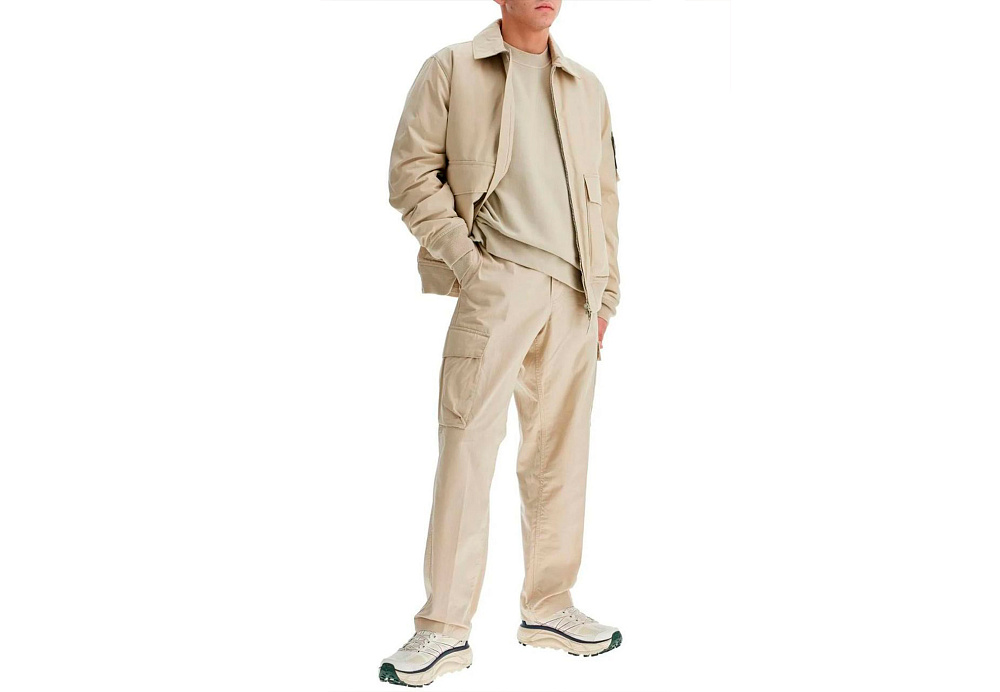 Stone Island Cotton Ghost Cargo Pants For Men Beige