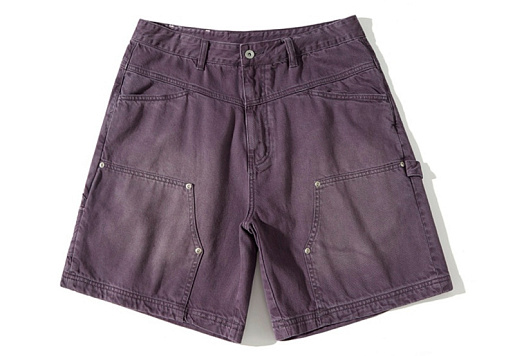 Nothomme Double Knee Washed Jean Shorts Purple