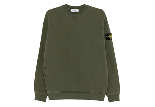 Stone Island Diagonal Fleece Old Effect Crewneck Sweatshirt Beige