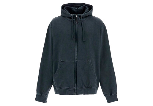 Maison Margiela Zip Felpa Oversize Con Logo Ricamato
