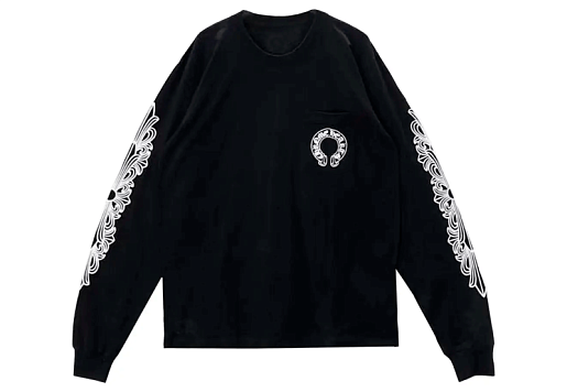Chrome Hearts Floral Horseshoe L/S T-Shirt White