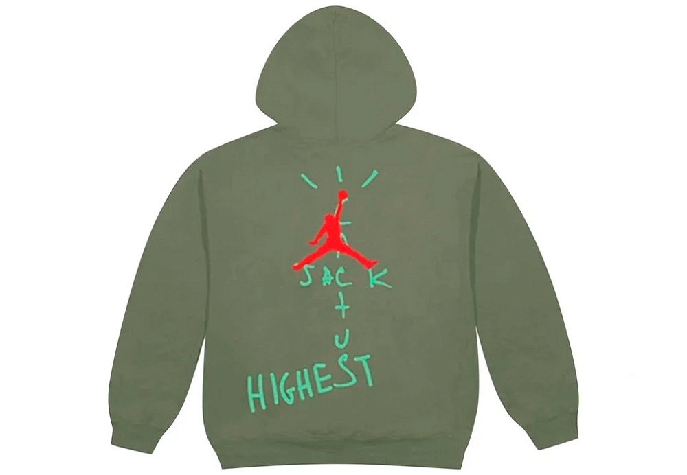 Travis Scott Jordan Cactus Jack Highest Hoodie Olive