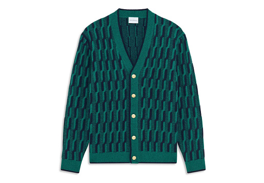 Drôle de Monsieur Le Cardigan Torsades Bicolore