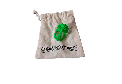 Chrome Hearts Silicone Cross Ring Green