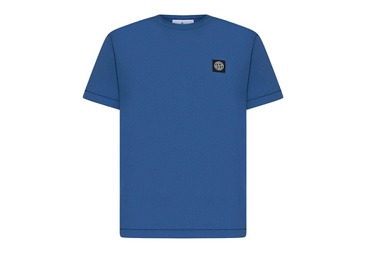 Stone Island Logo Patch T-Shirt Blue
