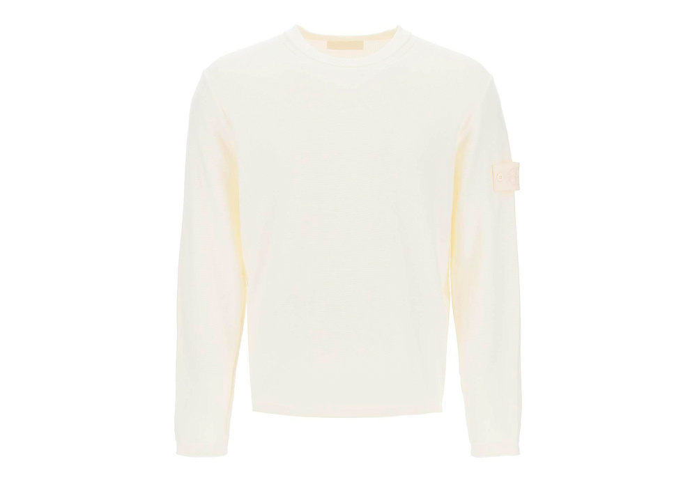 Stone Island Cotton And Cashmere Ghost Piece Pullover Natural