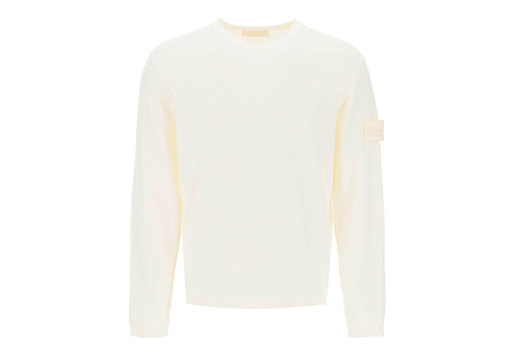 Stone Island Cotton And Cashmere Ghost Piece Pullover Natural