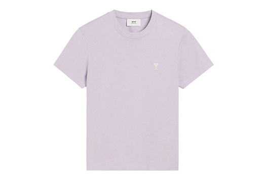 AMI PARIS Ami de Coeur Organic Cotton Jersey T-Shirt Violet