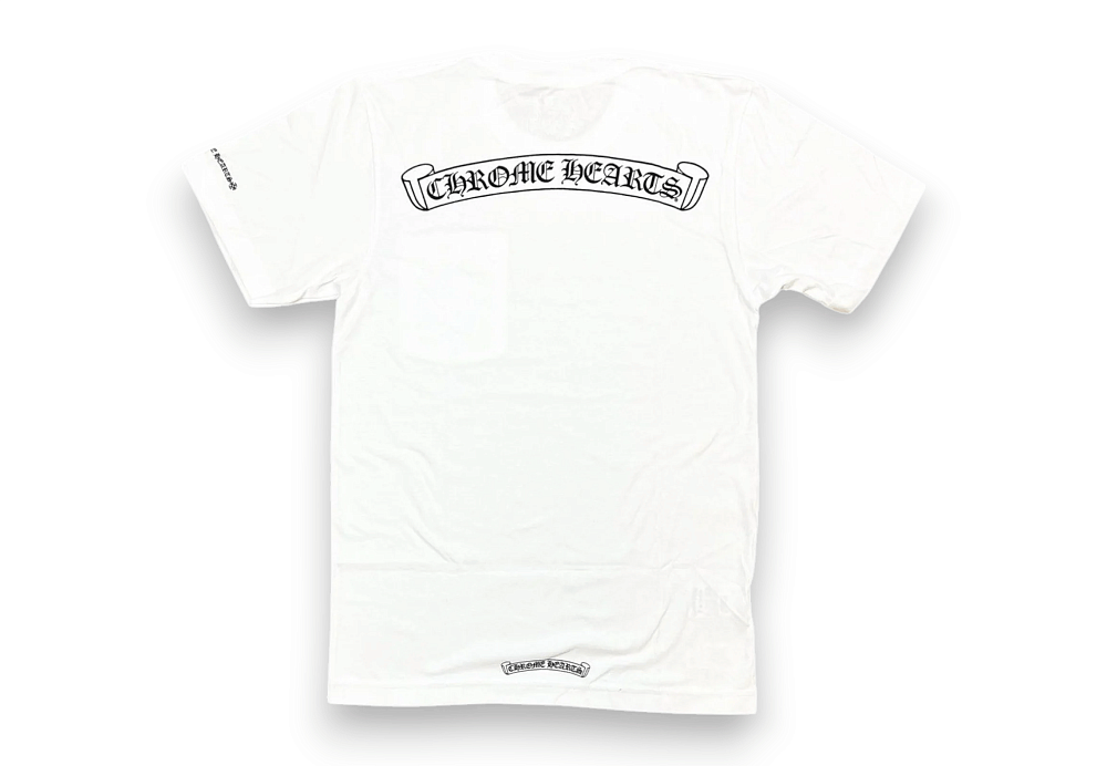 Chrome Hearts Scroll Logo Pocket T-Shirt White