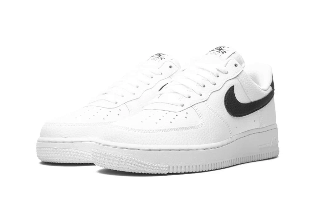 Nike Air Force 1 Low 07 White Black Pebbled Leather Nikita Efremov