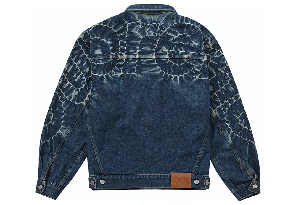 КУРТКА Supreme Shibori Denim Trucker Jacket Rigid Indigo (SS23)