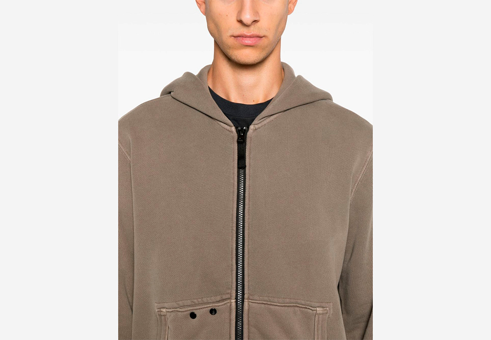 Stone Island Organic Cotton Hoodie With B