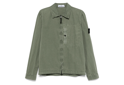 Stone Island Overshirt Compass Patch Jacket Khaki
