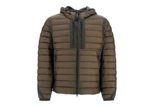 C.P. COMPANY Lightweight Goggle Down Jacket In D Grape Leaf