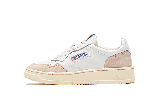 Autry Medalist Leather Low White\Beige (W)
