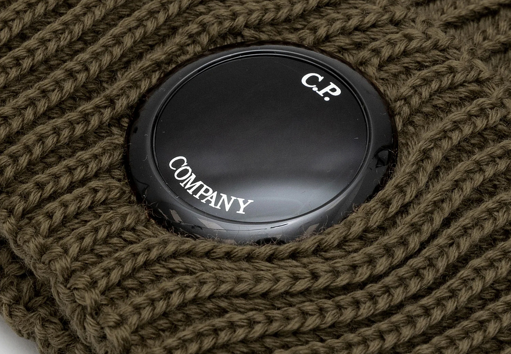 C.P. COMPANY Woolen Beanie Hat Ivy Green