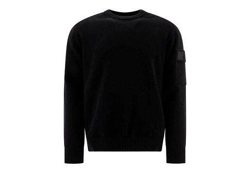 C.P. COMPANY Merino Wool Pullover Sweater Black
