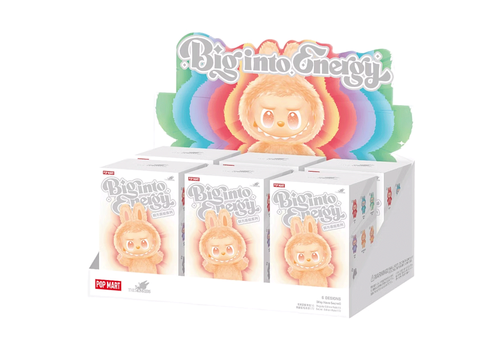Pop Mart The Monsters Labubu Big Into Energy Series Vinyl Plush Pendant Sealed Case (6 Blind Box)