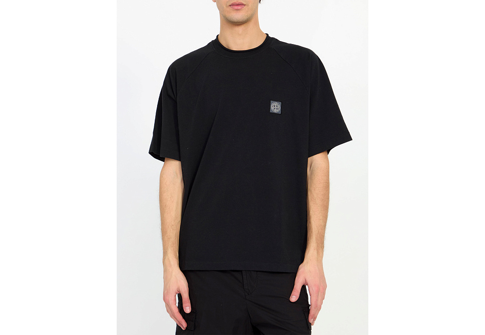 Stone Island Logo Patch T-Shirt Black